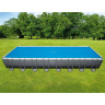 Солнечное покрывало для бассейна INTEX RECTANGULAR FRAME 975x488 см (960x466 см, 160мкр (150g/m2)) 28018